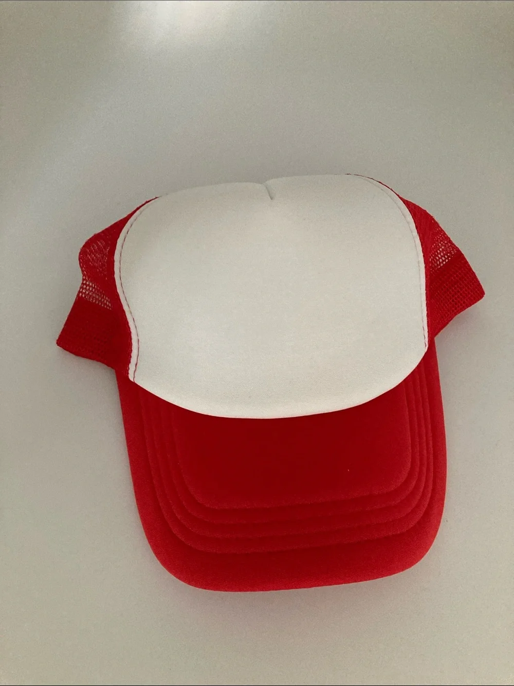 Kids Red and White Foam Front Trucker Cap - Youth Accessory